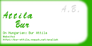 attila bur business card